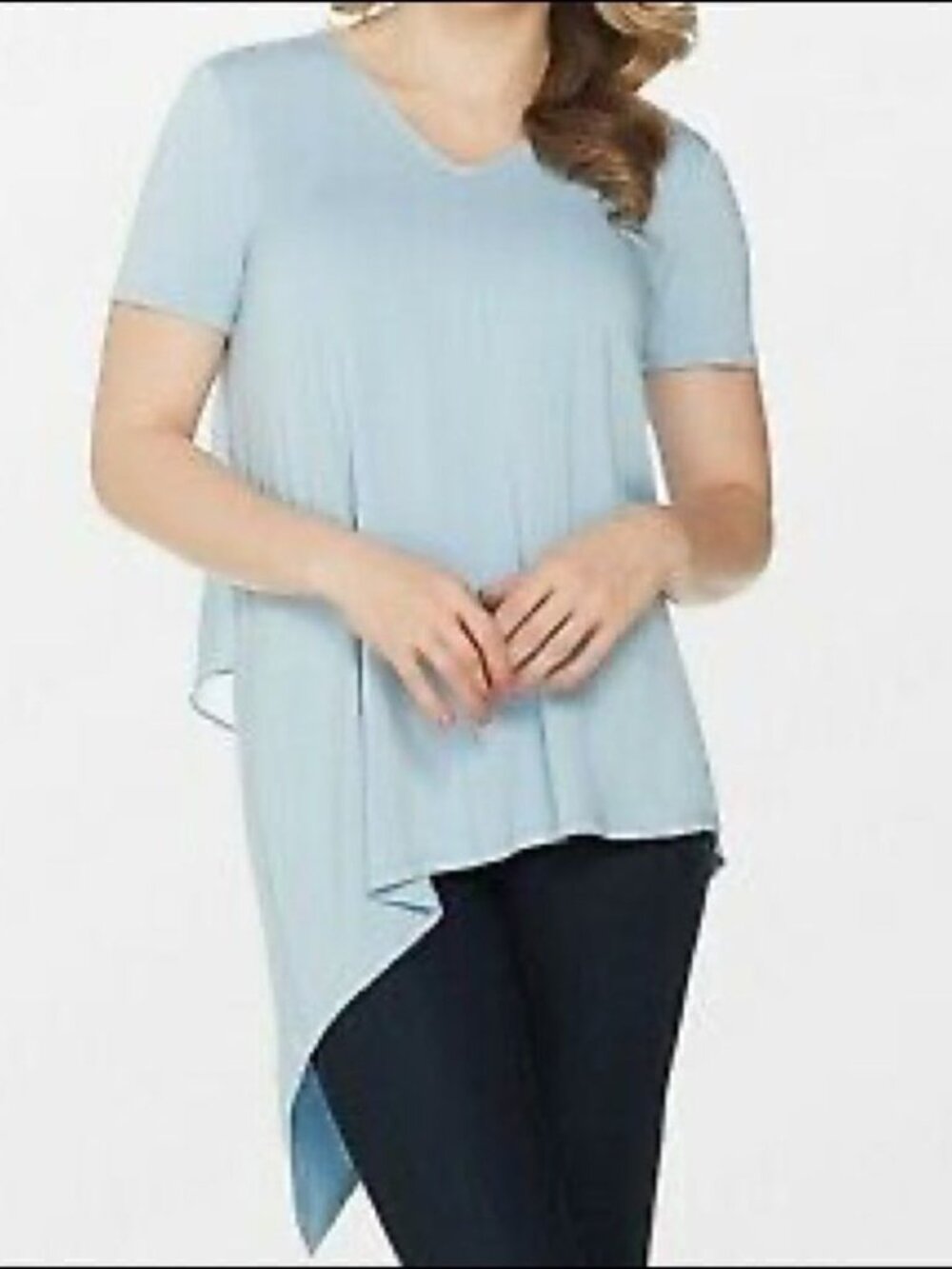Lisa Rinna Collection Top w/ Chiffon Top